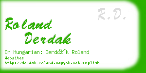 roland derdak business card